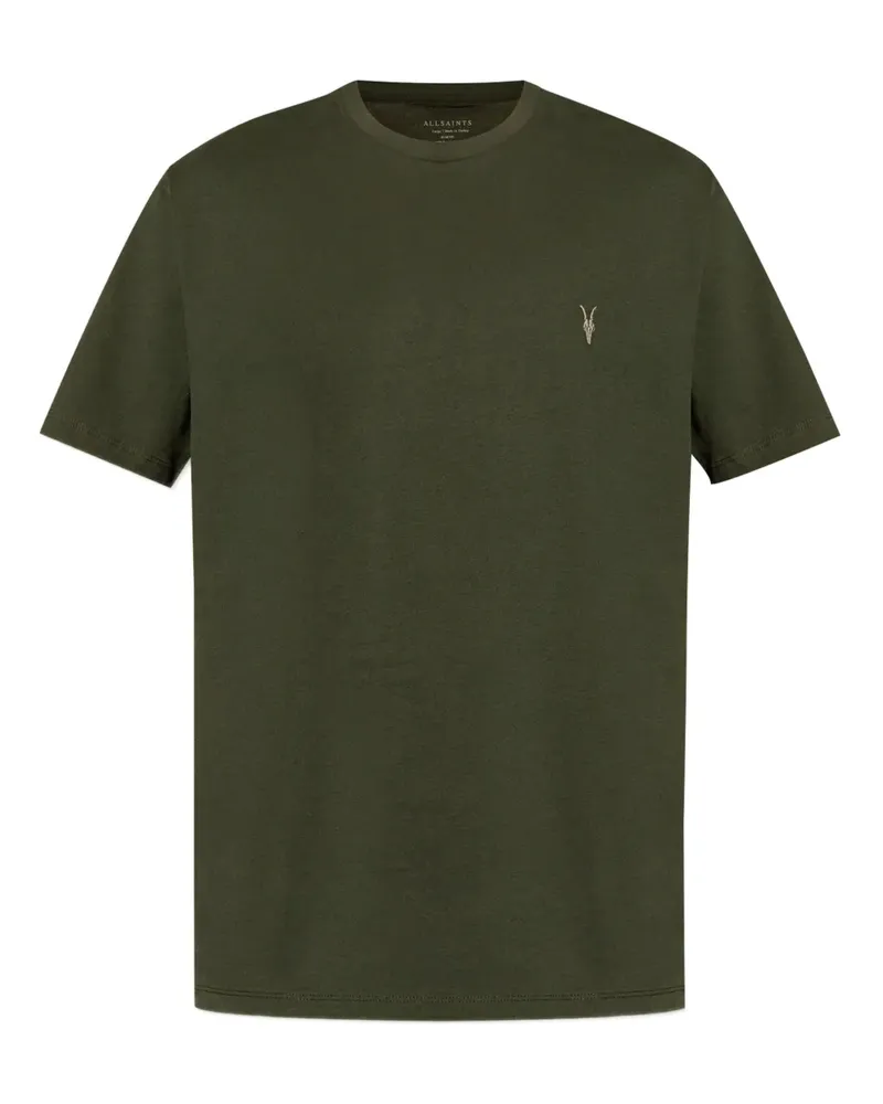 AllSaints T-Shirt mit Logo-Stickerei - Grün Grün