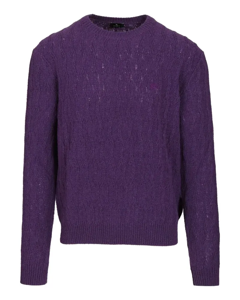 Etro Pegaso cable-knit sweater - Violett Violett