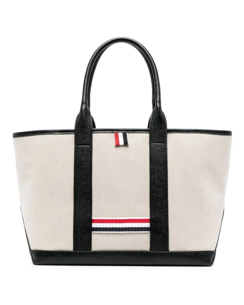 Thom Browne Shopper mit RWB-Streifen - Nude Nude