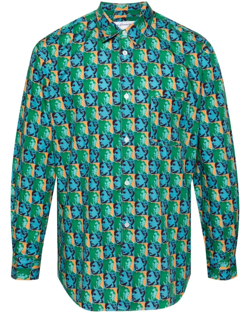 Comme des Garçons x Andy Warhol Hemd mit Pop-Art-Print - Grün Grün