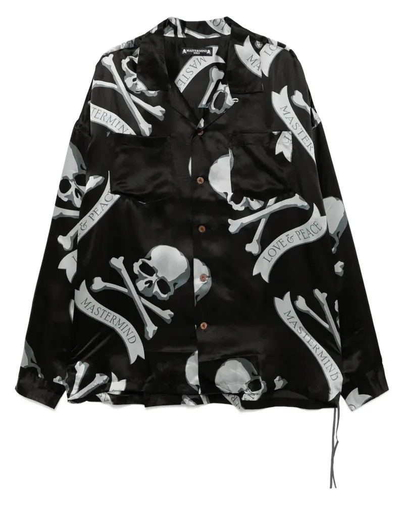 Mastermind World Hemd mit Totenkopf-Print - Schwarz Schwarz