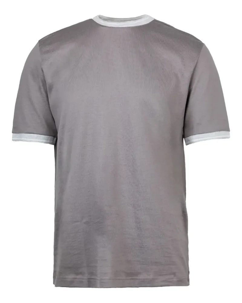 Eleventy T-Shirt mit Kontrastdetails - Grau Grau