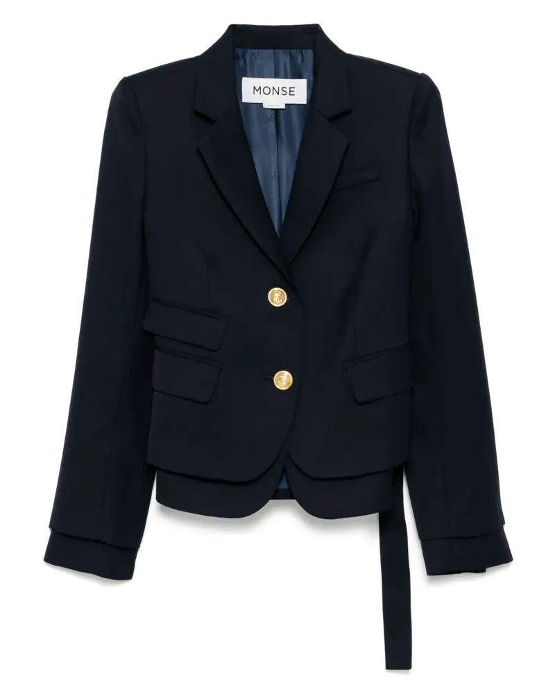 Monse Sakko im Layering-Look - Blau Blau
