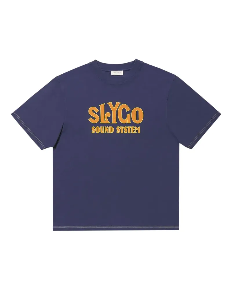 Nicholas Daley T-Shirt mit Slogan-Print - Blau Blau