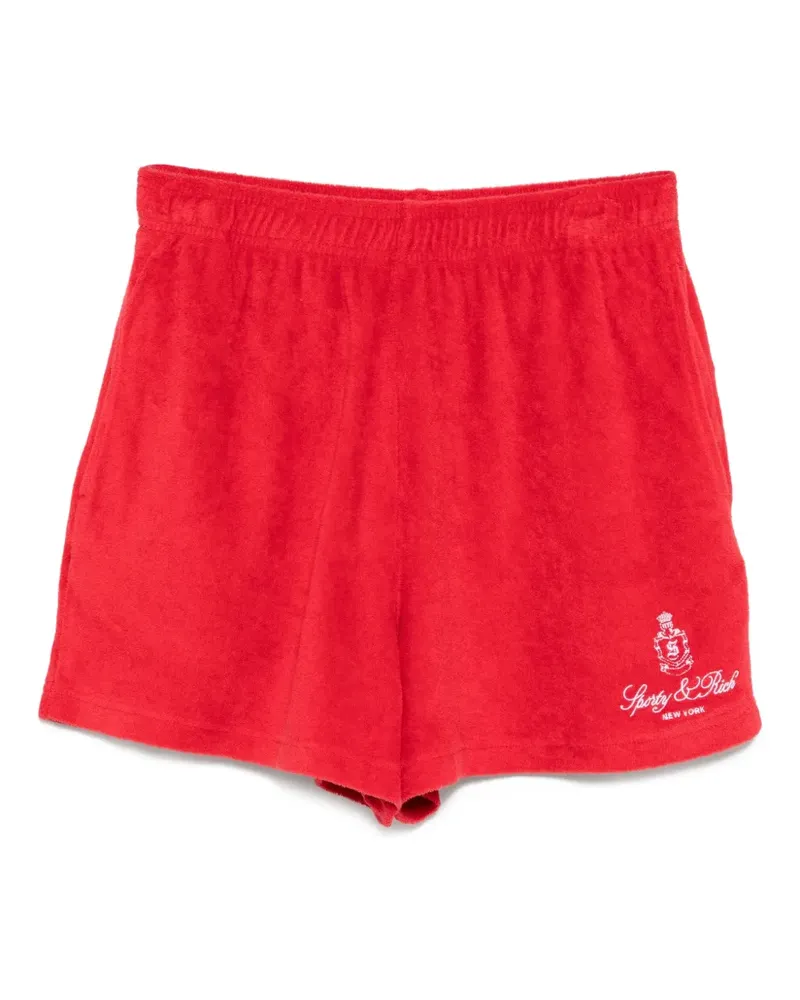 SPORTY & RICH Vendome Terry Shorts - Rot Rot