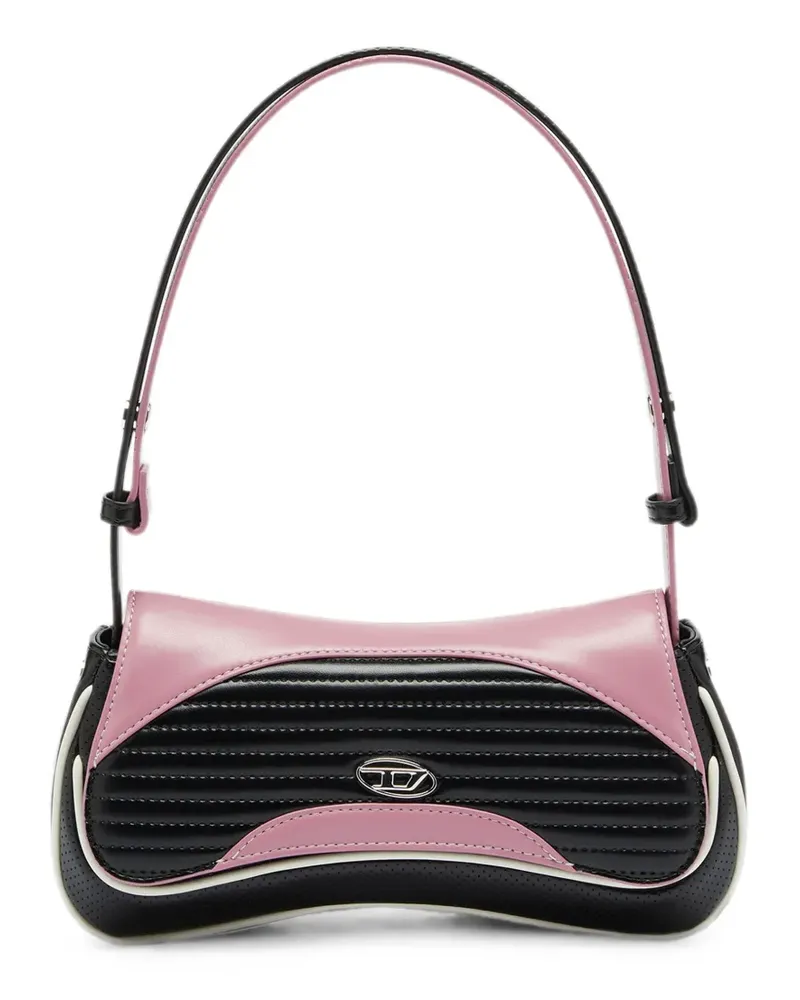 Diesel Play - clutch with colour-block design - Schwarz Schwarz