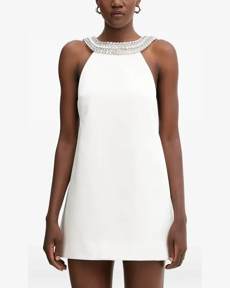 Retrofête Kenai embellished-neck mini dress - Weiß Weiß