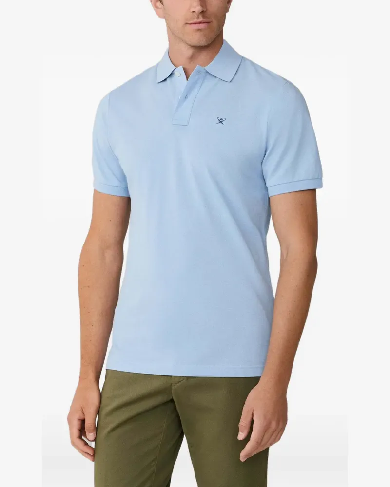 Hackett embroidered slim-fit polo shirt - Blau Blau