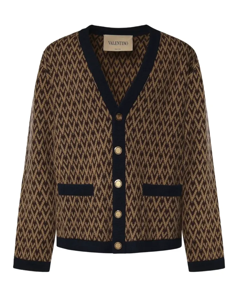 Valentino Garavani Toile Iconographe button-up cardigan - Braun Braun