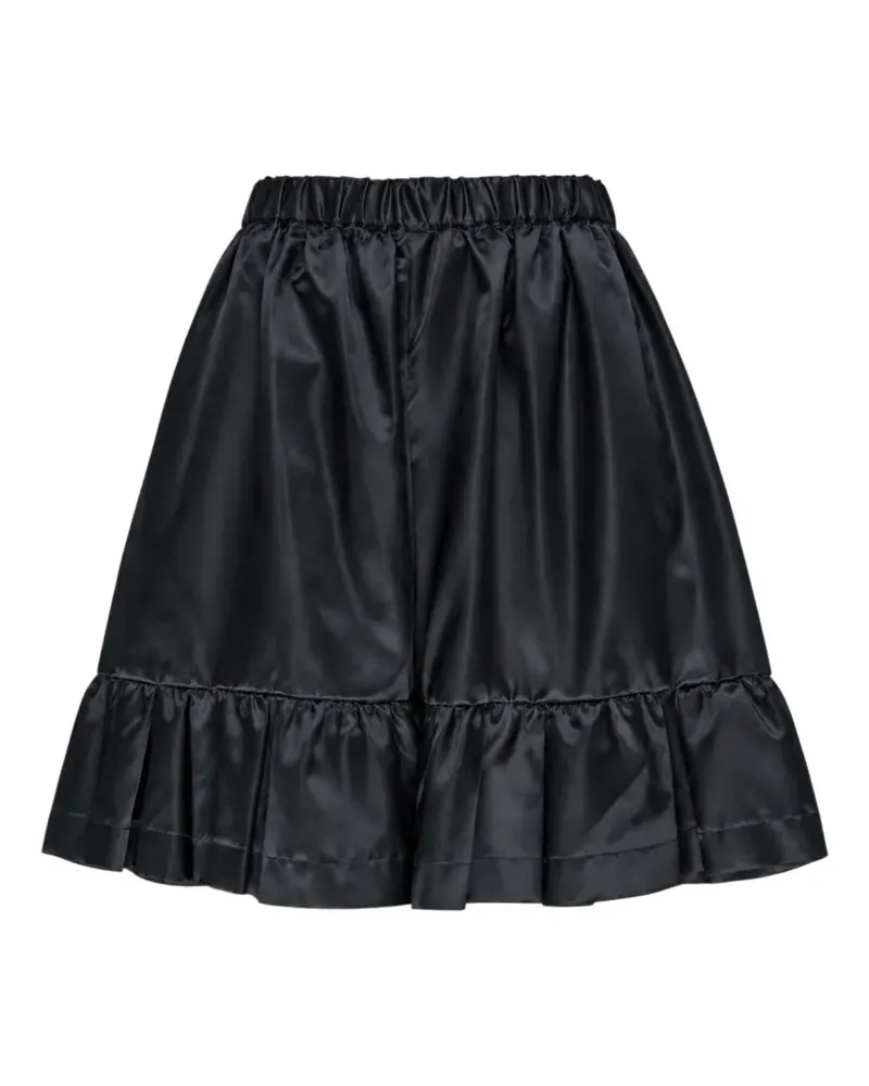 Comme des Garçons Gerüschter Minirock mit Satinfinish - Schwarz Schwarz