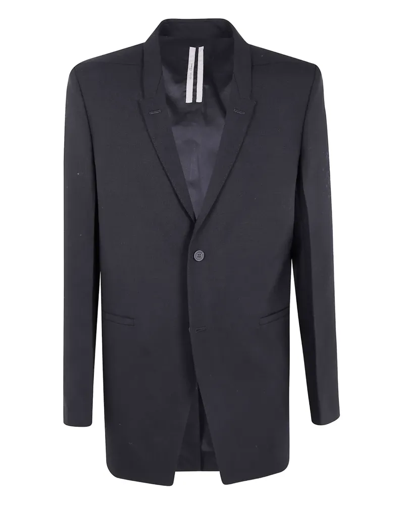 Rick Owens Einreihige Jacke - Schwarz Schwarz