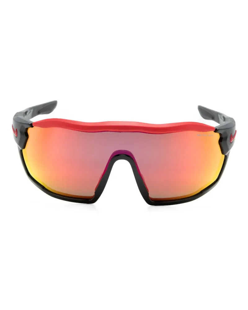 Nike Show X Rush Sonnenbrille mit Shield-Gestell - Schwarz Schwarz