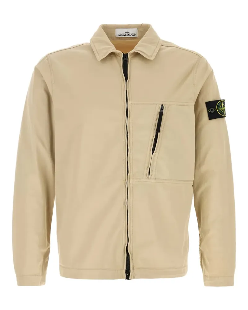 Stone Island Hemdjacke mit Reißverschluss - Nude Nude