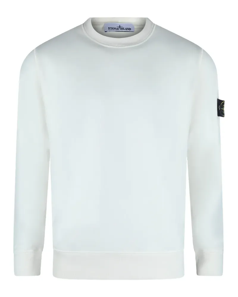Stone Island crew-neck logo-patch sweatshirt - Weiß Weiß