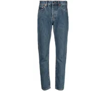 Ausgeblichene Cropped-Jeans