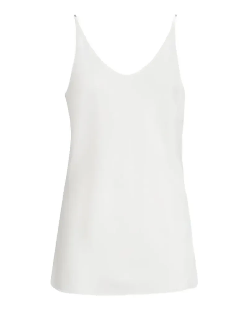 Brunello Cucinelli Top aus Seide - Weiß Weiß