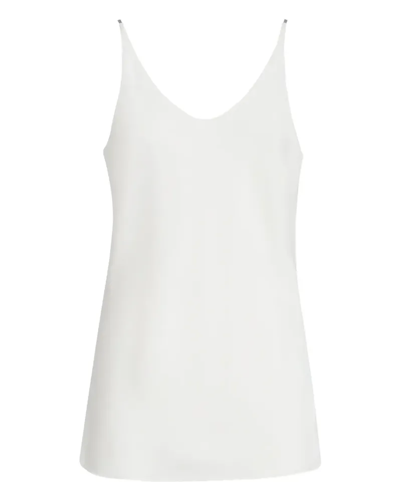 Brunello Cucinelli silk strap top - Weiß Weiß