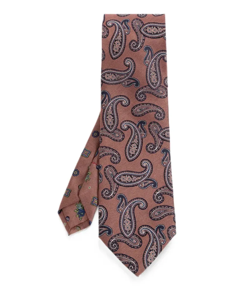 Etro Krawatte aus Seide mit Paisley-Print - Rosa Rosa