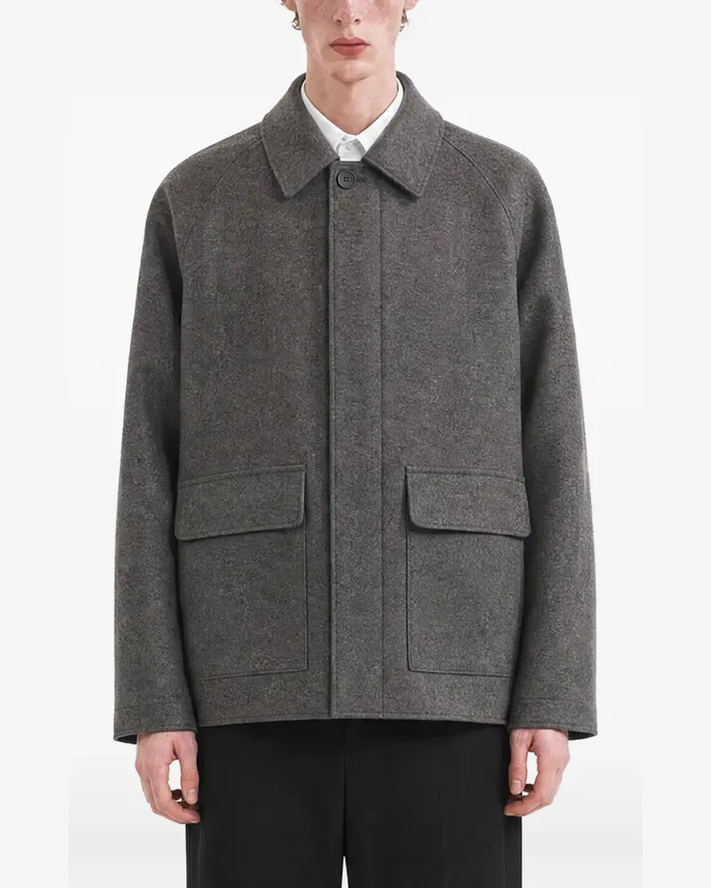 Harris Wharf London Jacke aus gepresster Wolle - Grau Grau