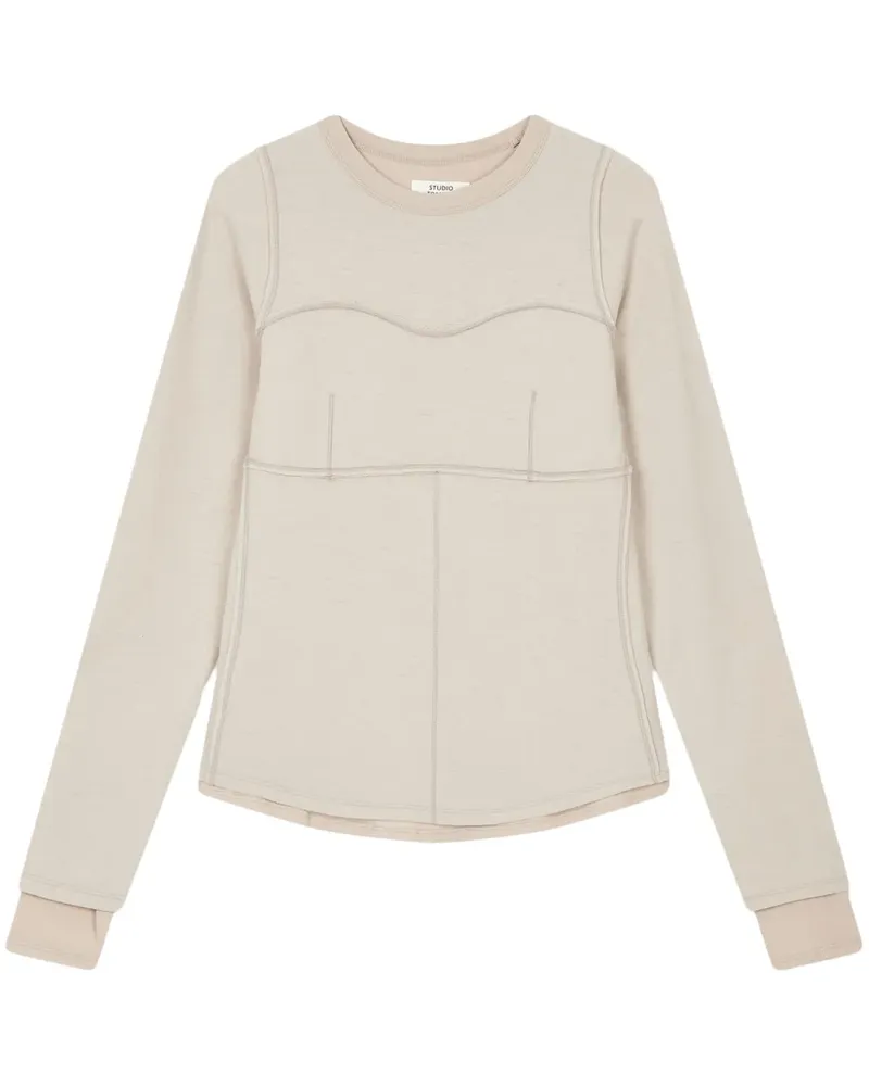 STUDIO TOMBOY T-Shirt mit Ziernaht - Nude Nude