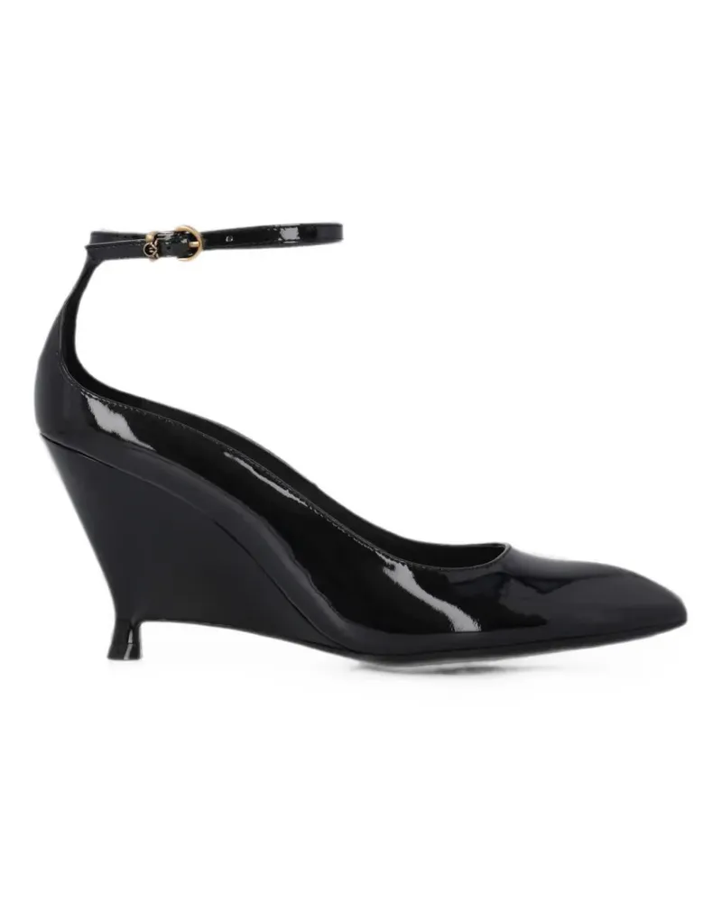 Pinko patent-leather wedge pumps - Schwarz Schwarz
