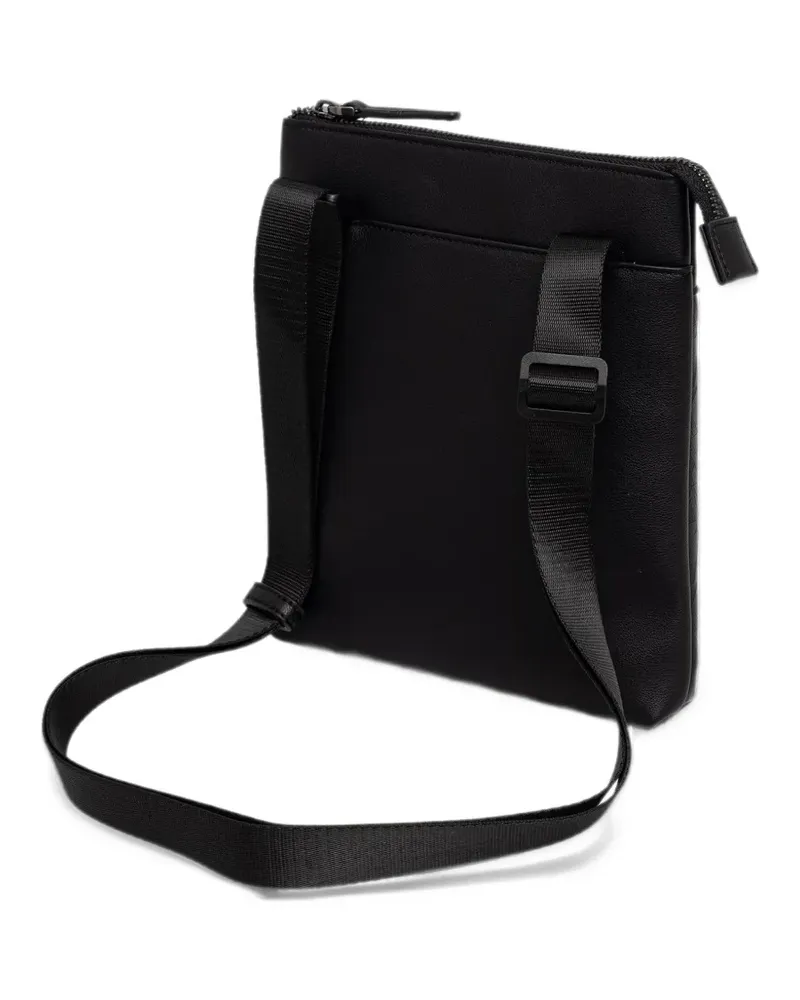 Armani Exchange Kuriertasche mit Logo-Prägung - Schwarz Schwarz