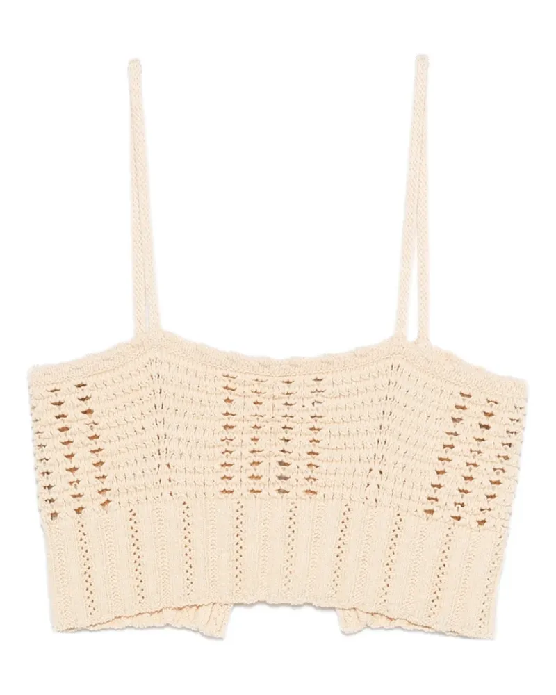 forte_forte Gestricktes Cropped-Top - Nude Nude