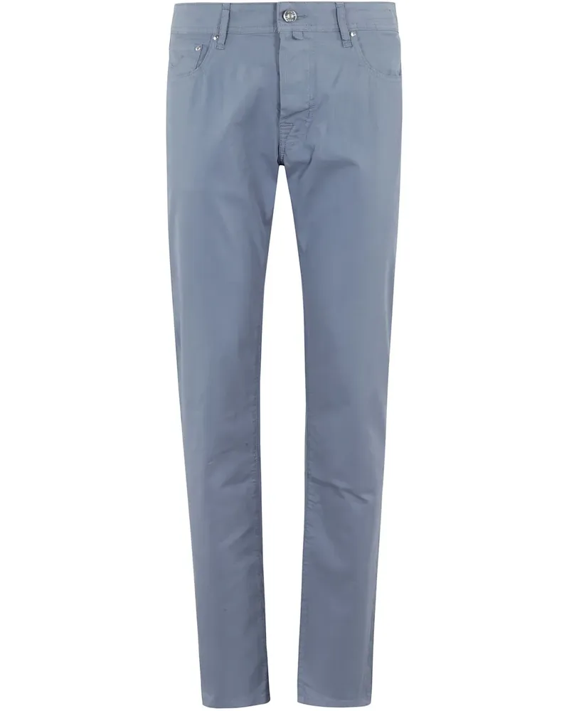 Jacob Cohën Straight-Leg-Hose mit Applikation - Blau Blau