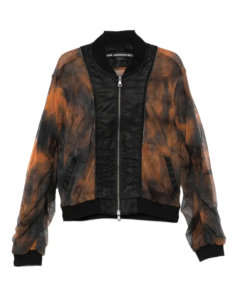Andersson Bell Bomberjacke im Layering-Look aus Mesh - Schwarz Schwarz