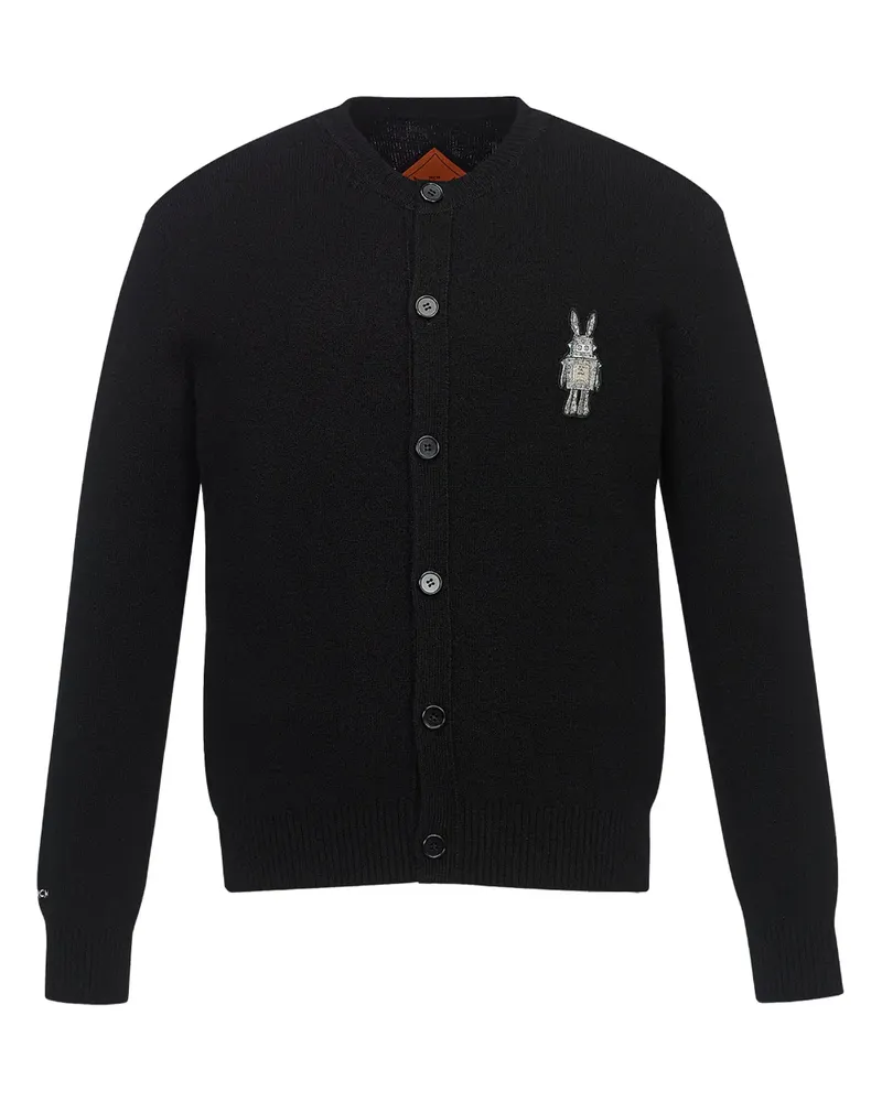 MCM Cardigan mit Hasen-Patch - Schwarz Schwarz