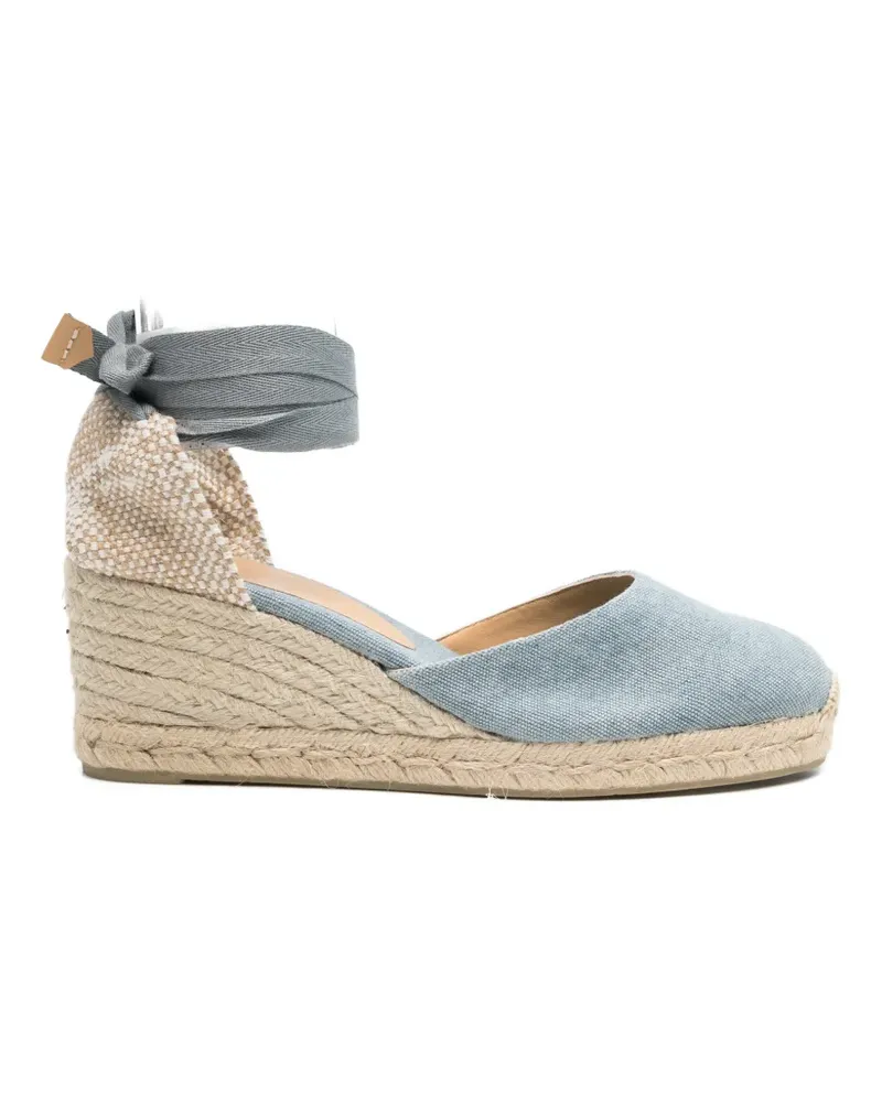 Castañer Carina tie-ankle canvas espadrilles - Blau Blau