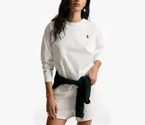 Langarmshirt mit Logo - Weiß