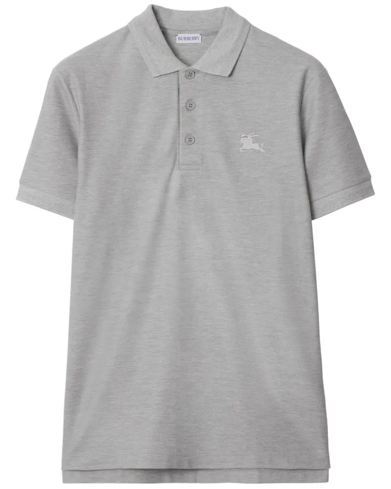 Burberry Poloshirt mit Logo-Stickerei - Grau Grau