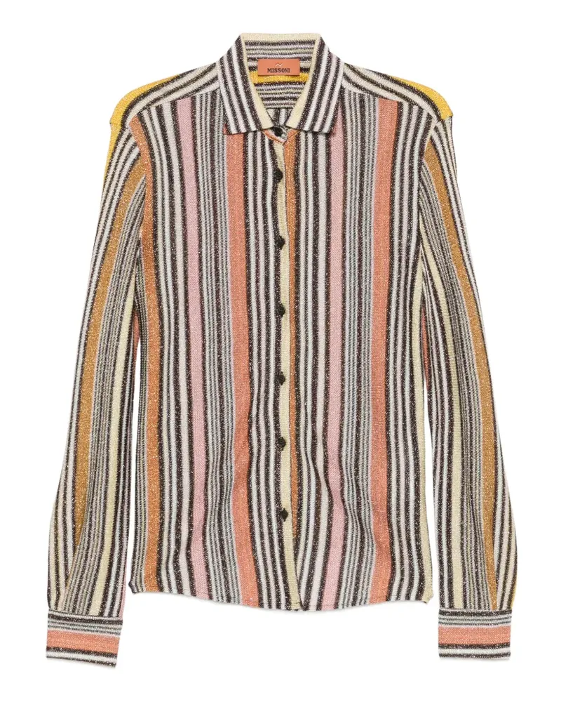 Missoni striped metallic-thread shirt - Braun Braun