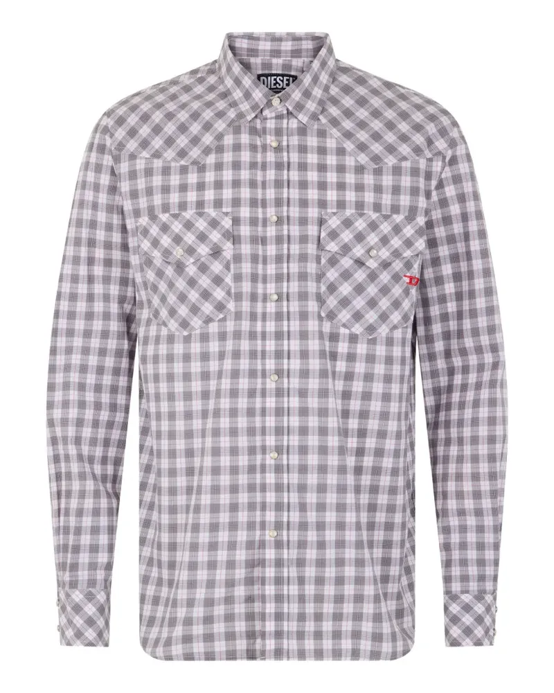 Diesel checked long-sleeve shirt - Grau Grau