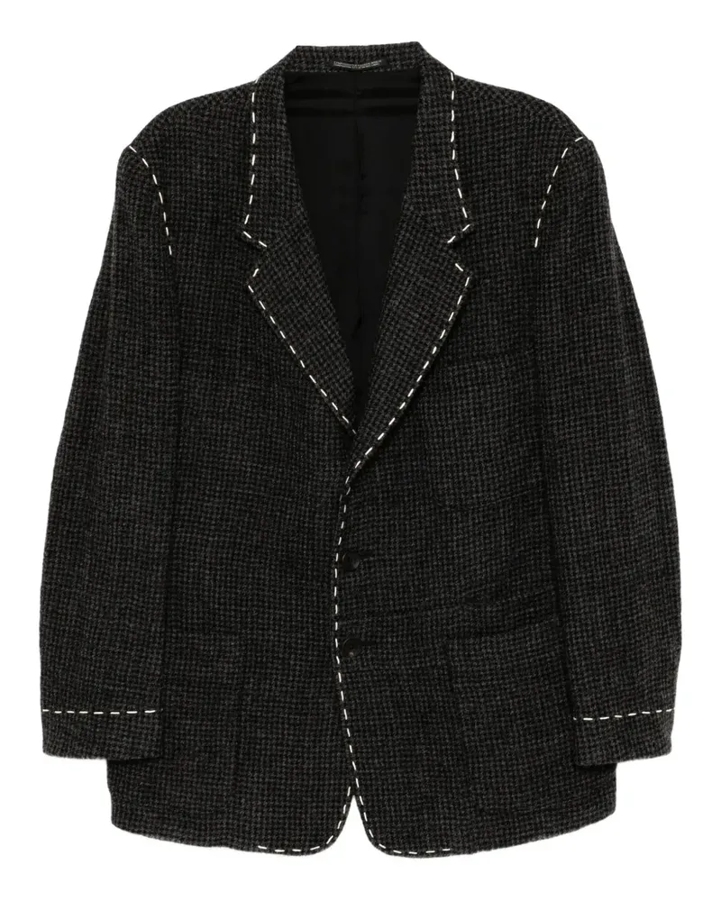 Yohji Yamamoto Sakko mit Handstickerei - Grau Grau