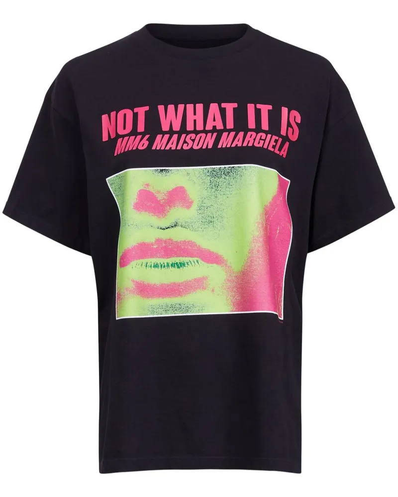 Maison Margiela T-Shirt mit grafischem Print - Schwarz Schwarz