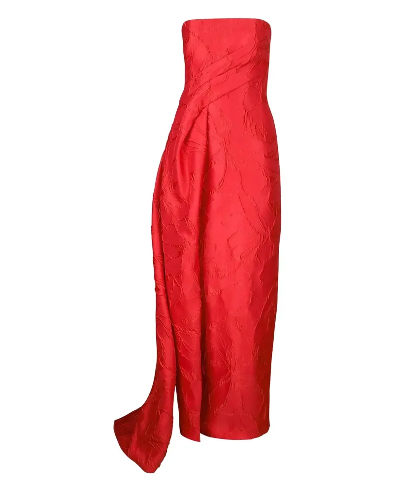 Monique Lhuillier Train strapless maxi dress - Rot Rot