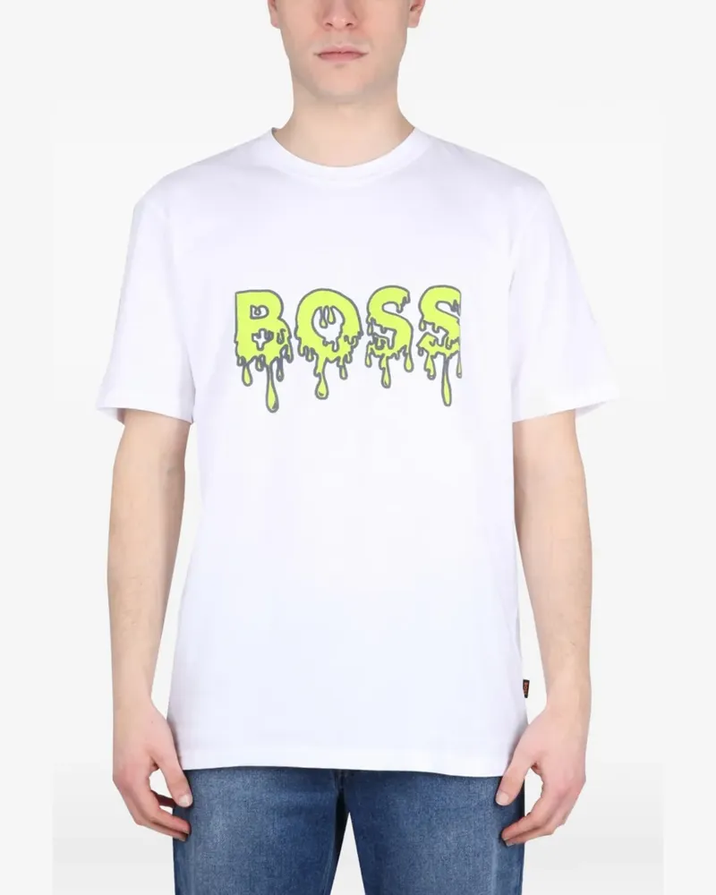 HUGO BOSS T-Shirt mit Logo-Print - Weiß Weiß
