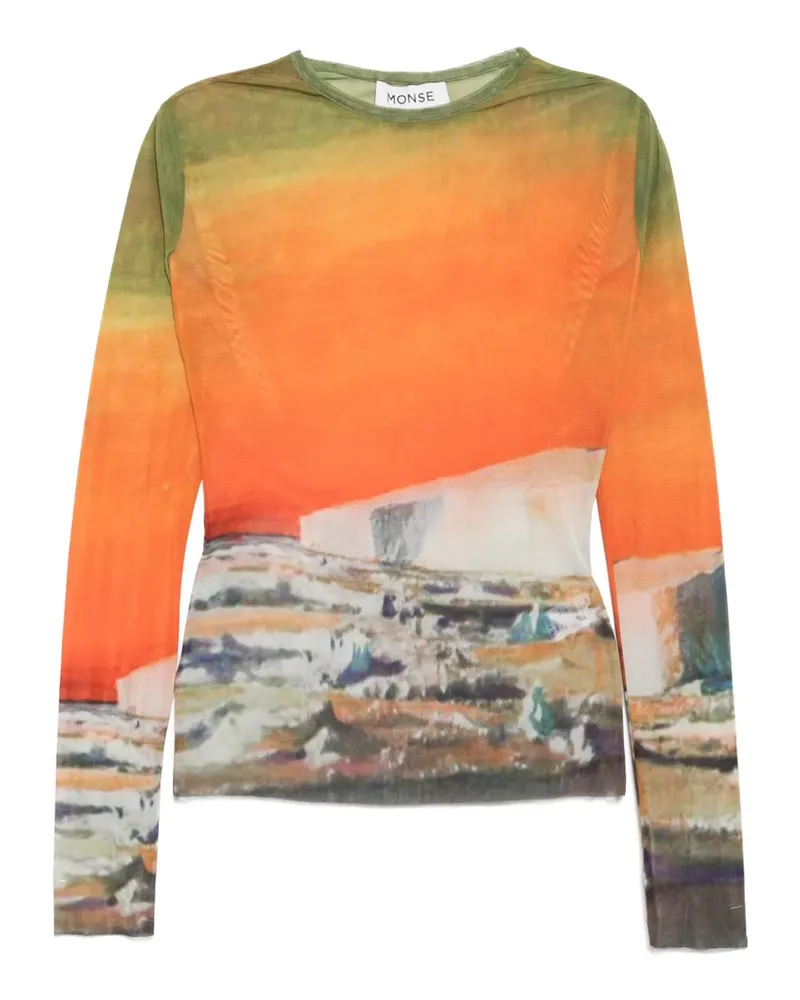 Monse Oberteil mit grafischem Print - Orange Orange