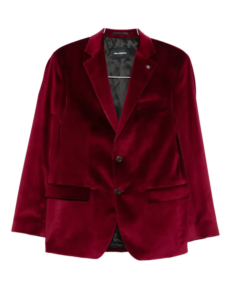 Karl Lagerfeld velvet two-button jacket - Rot Rot