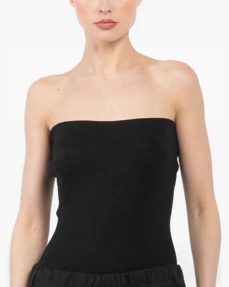 Aya Muse Geripptes Top - Schwarz Schwarz