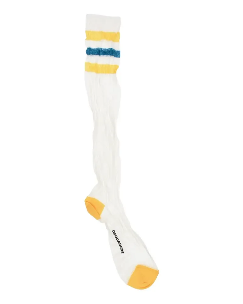 Dsquared2 striped lightweight socks - Weiß Weiß