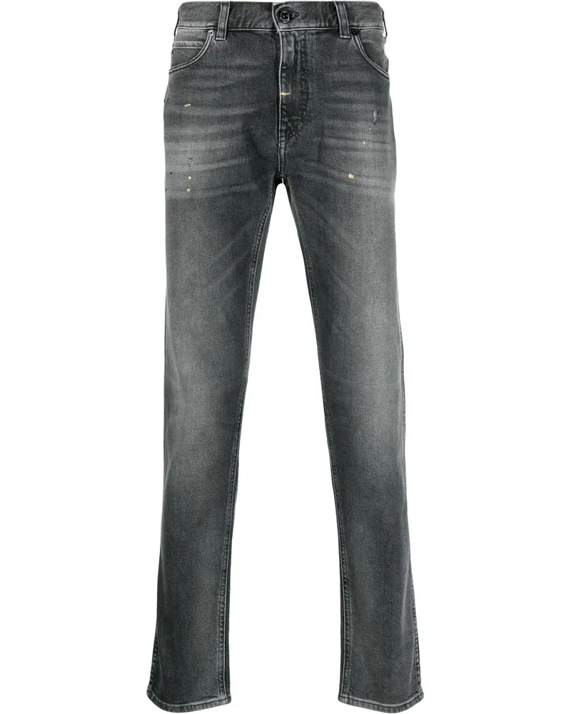 Emporio Armani Schmale Jeans mit Stone-Wash-Effekt - Grau Grau