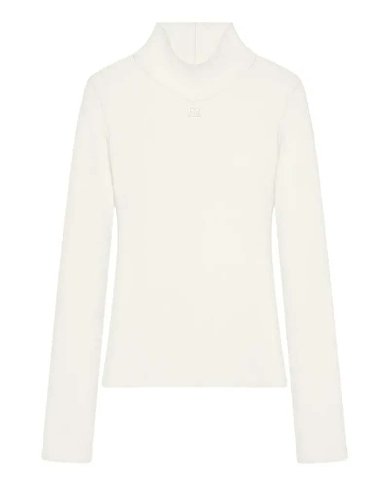 Courrèges Milano Pullover mit Logo-Patch - Weiß Weiß
