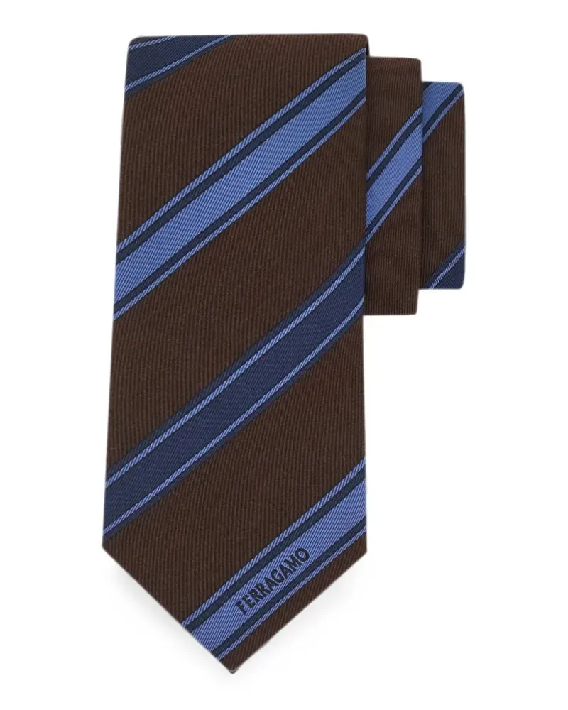 Ferragamo Krawatte aus Jacquard - Braun Braun