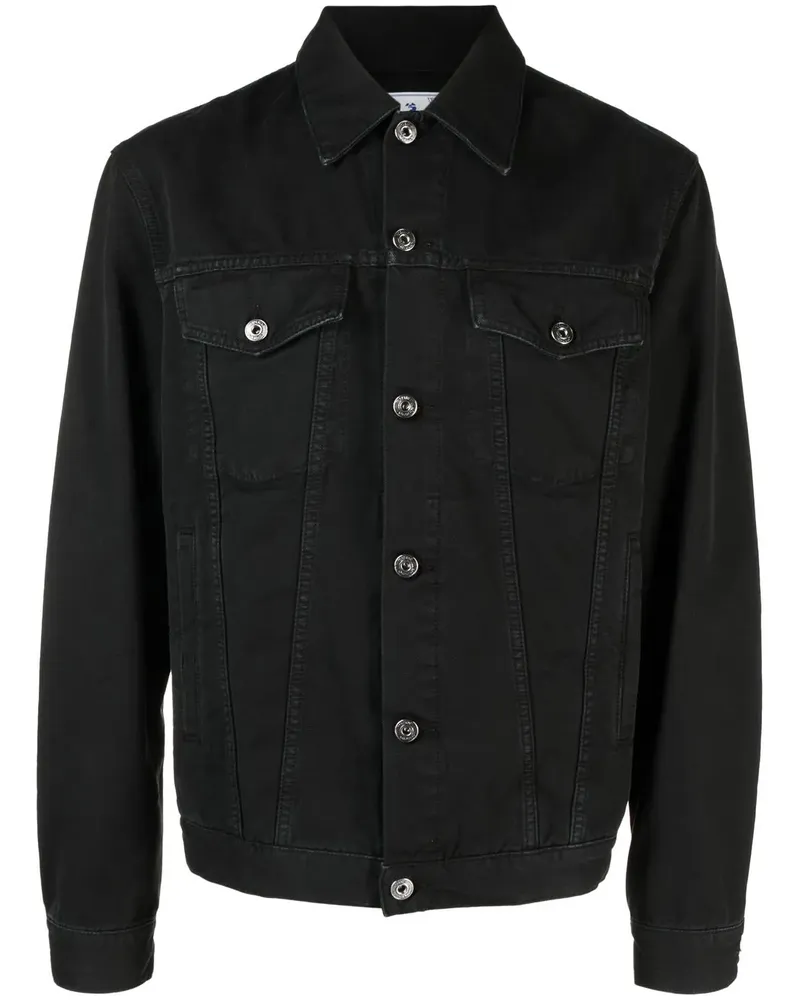 OFF-WHITE Langärmelige Jeansjacke - Schwarz Schwarz