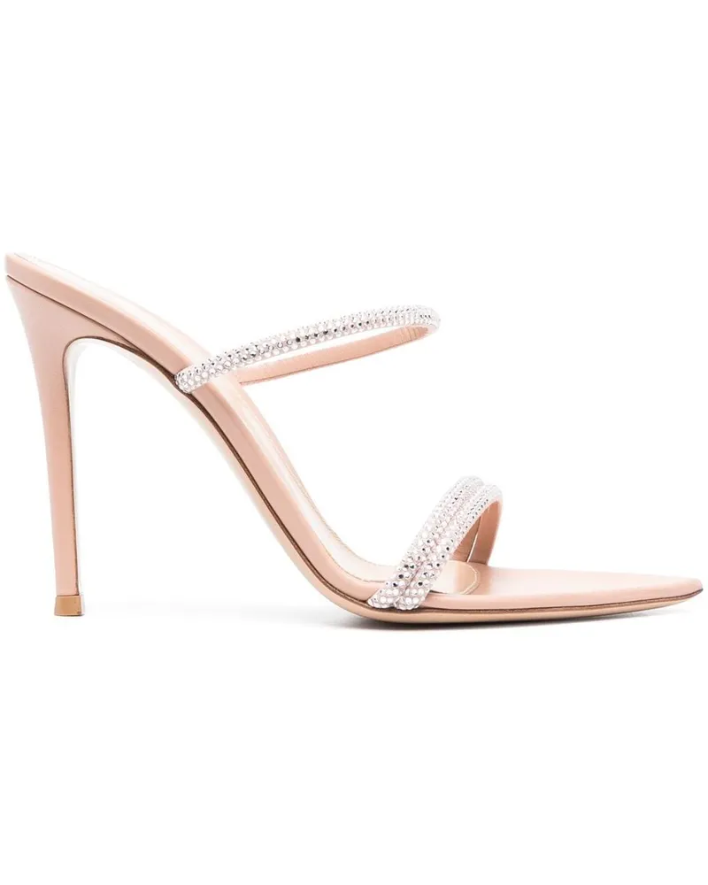 Gianvito Rossi Sandalen mit Strass 110mm - Nude Nude