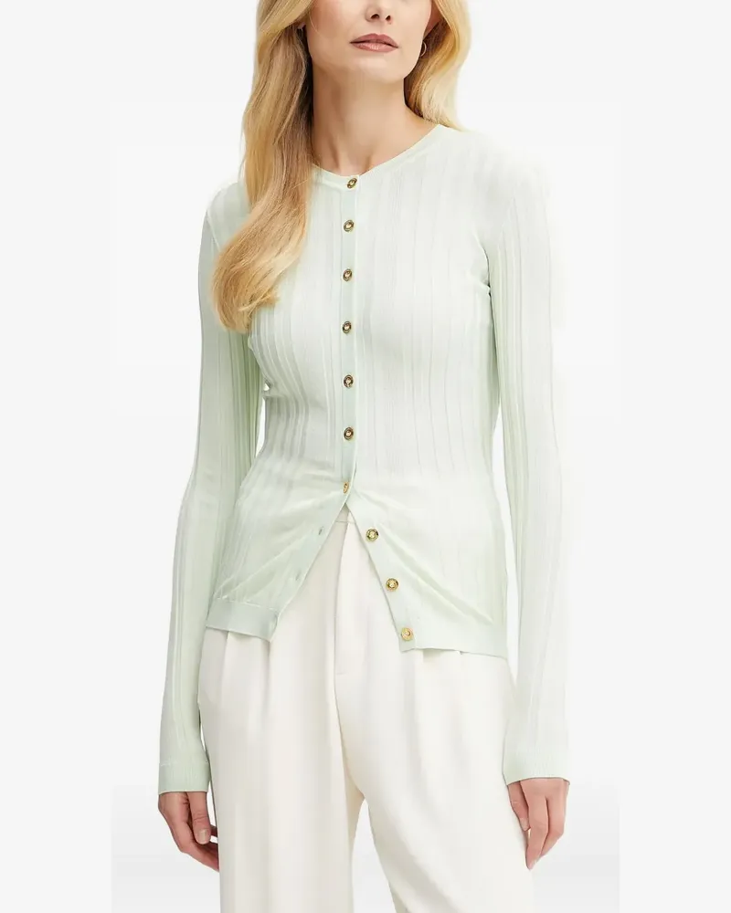 Elisabetta Franchi Gerippter Cardigan - Grün Grün