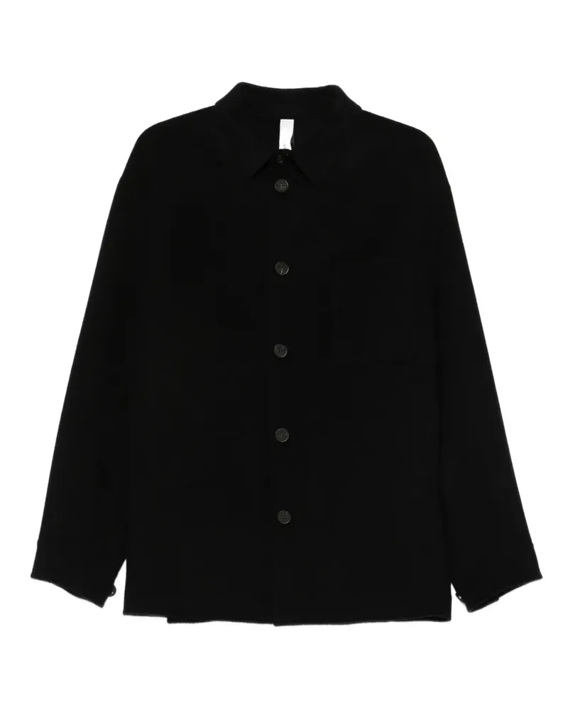 Hevò Hemdjacke mit Knopfleiste - Schwarz Schwarz